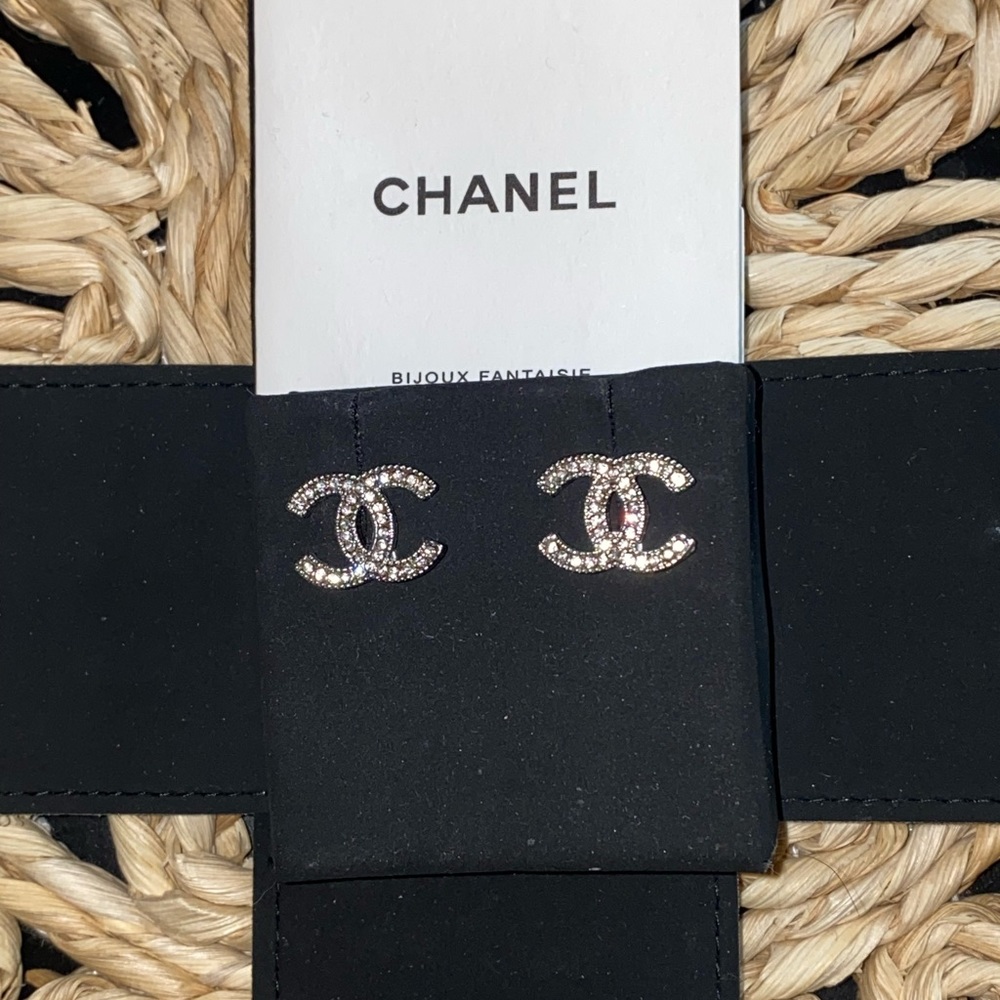 CHANEL crystal earrings
